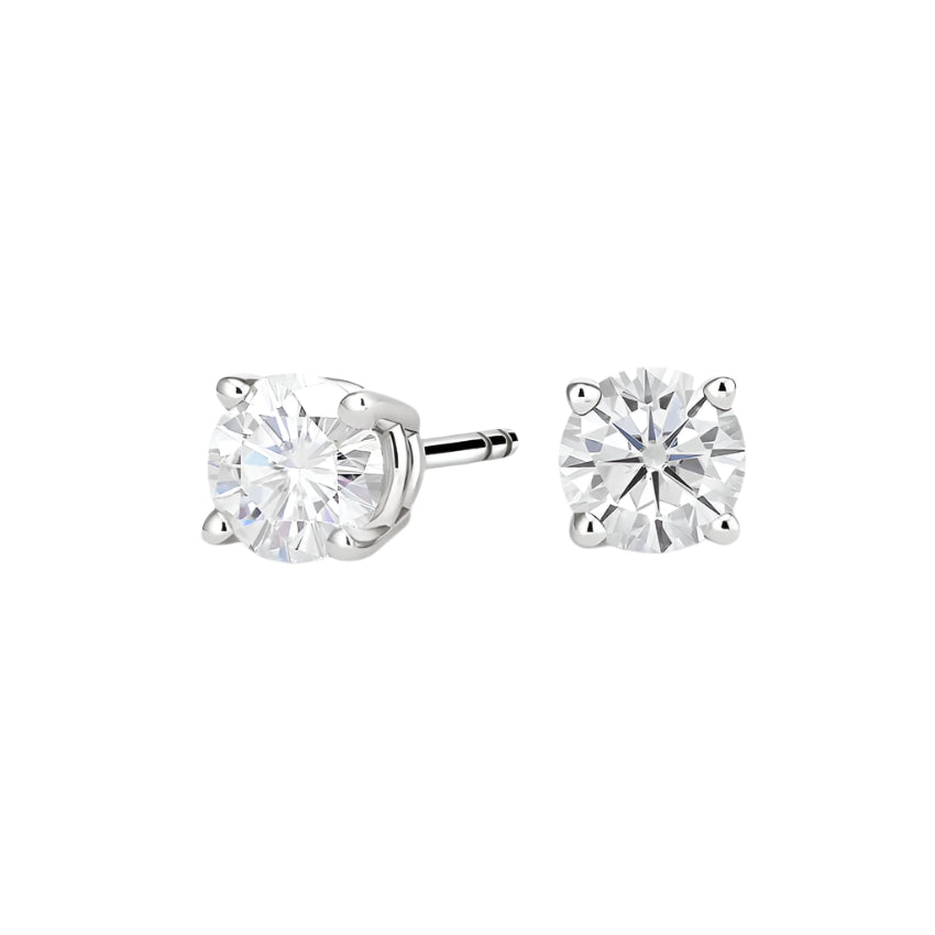 Moissanite Earring Studs 1CT - S925 Sterling Silver