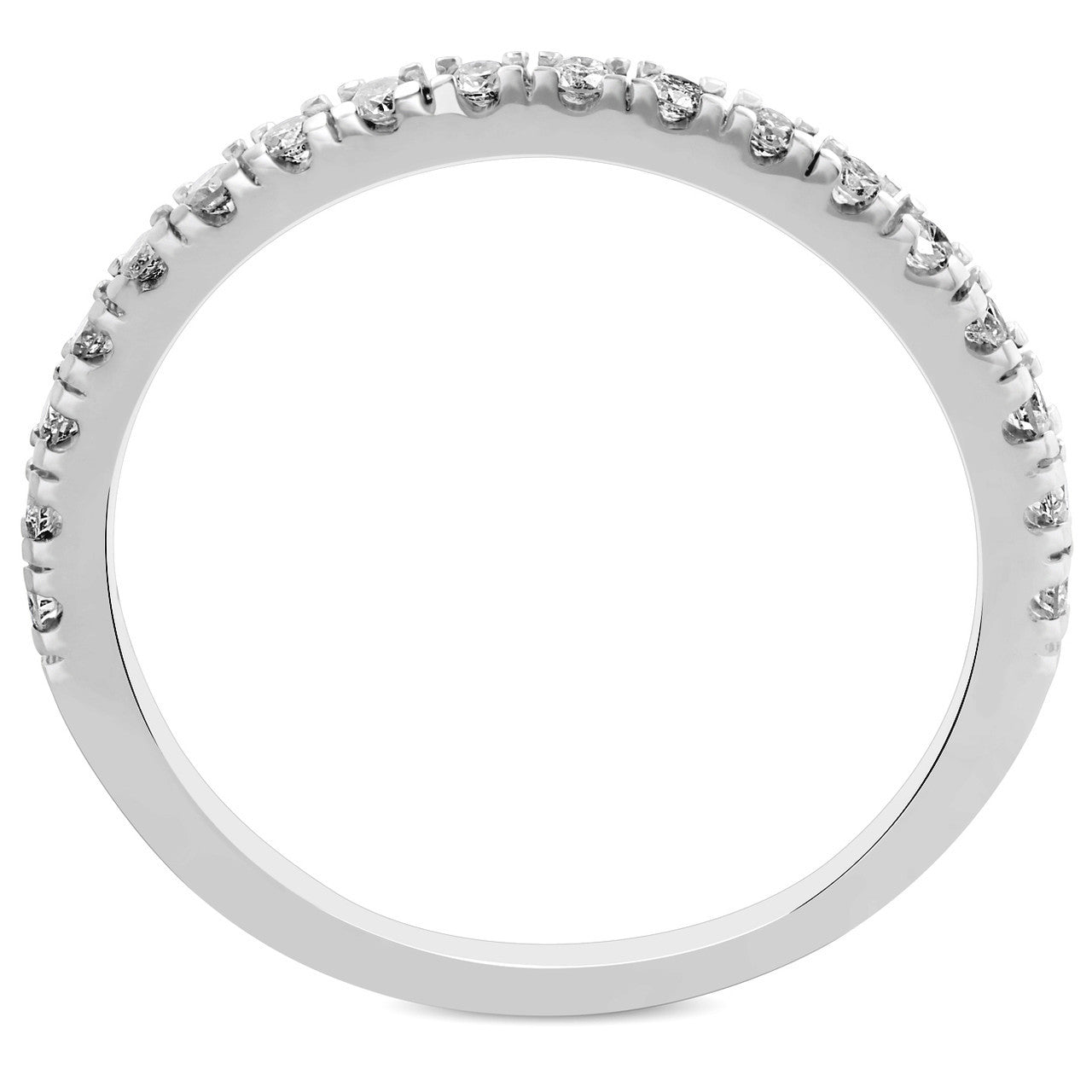 Diamond Stackable Band - 10K White Gold