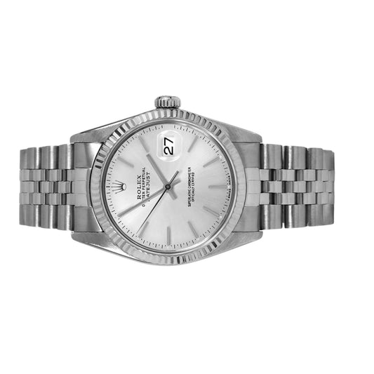 Pre-Owned Rolex 16014 Men's 36mm Datejust – Silver Stick Dial (3-Year Warranty)
