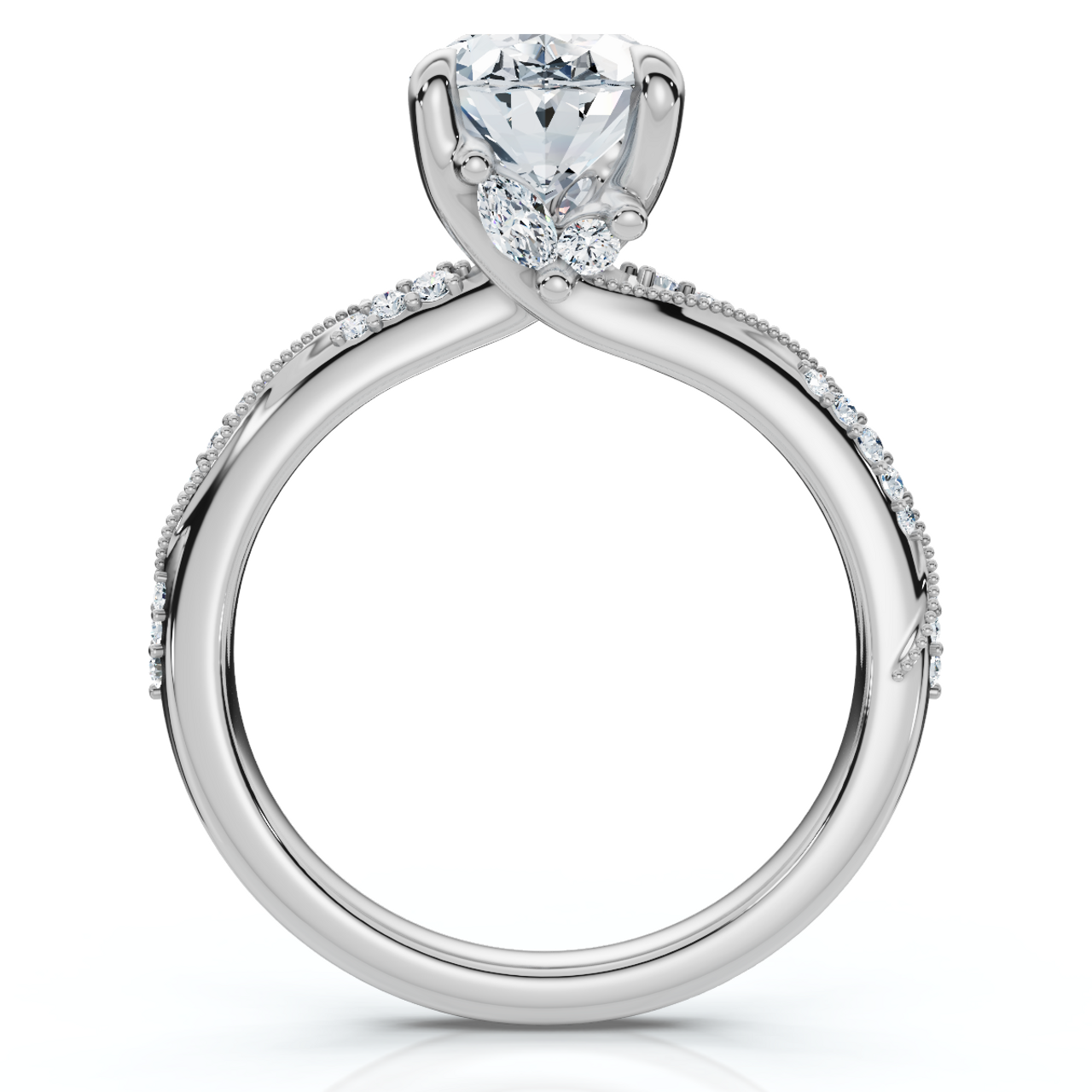 Grace Redefined Oval Diamond Ring - 14K White Gold
