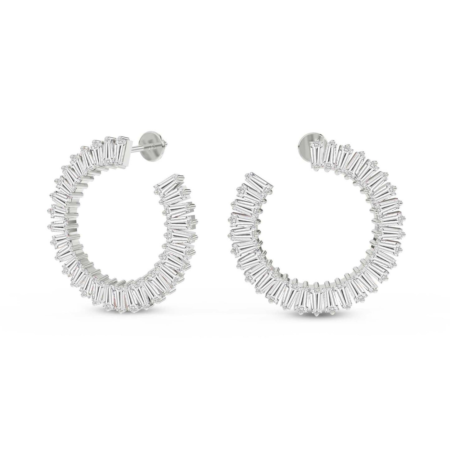 Opalescent Flower 2CT Lab Diamond BloomHoop Studs - 14K Gold