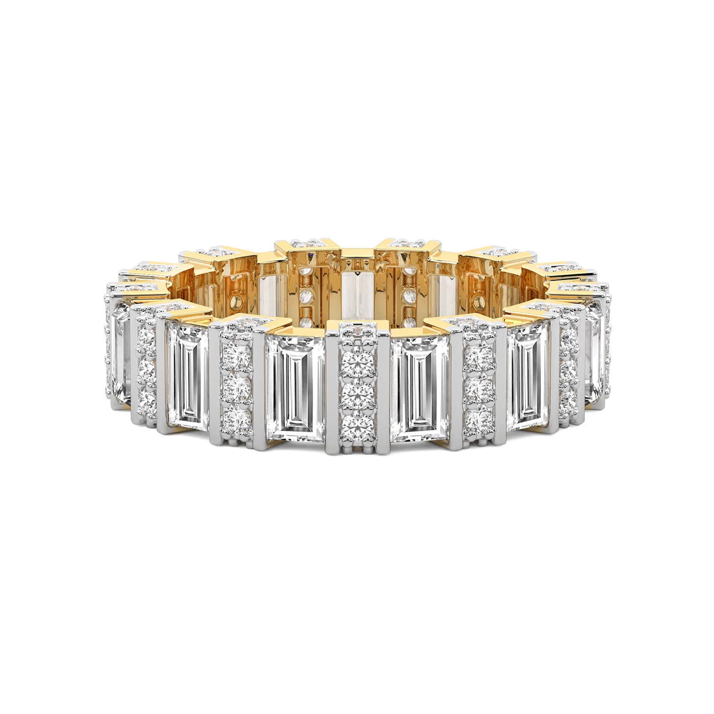 Baguette Radiant Infinity Band 3CT - 14K Yellow Gold