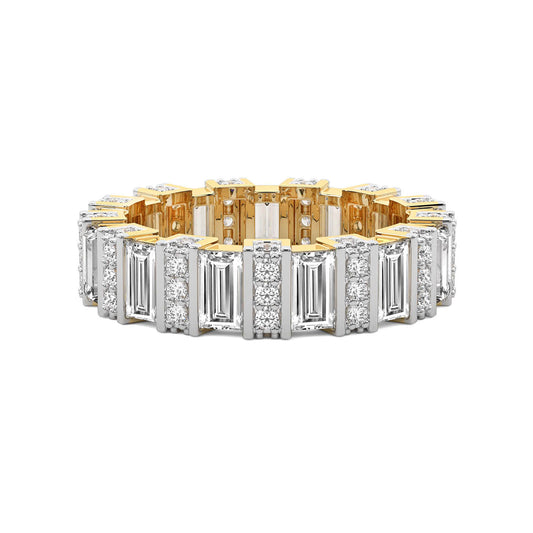 Baguette Radiant Infinity Band 3CT - 14K Yellow Gold