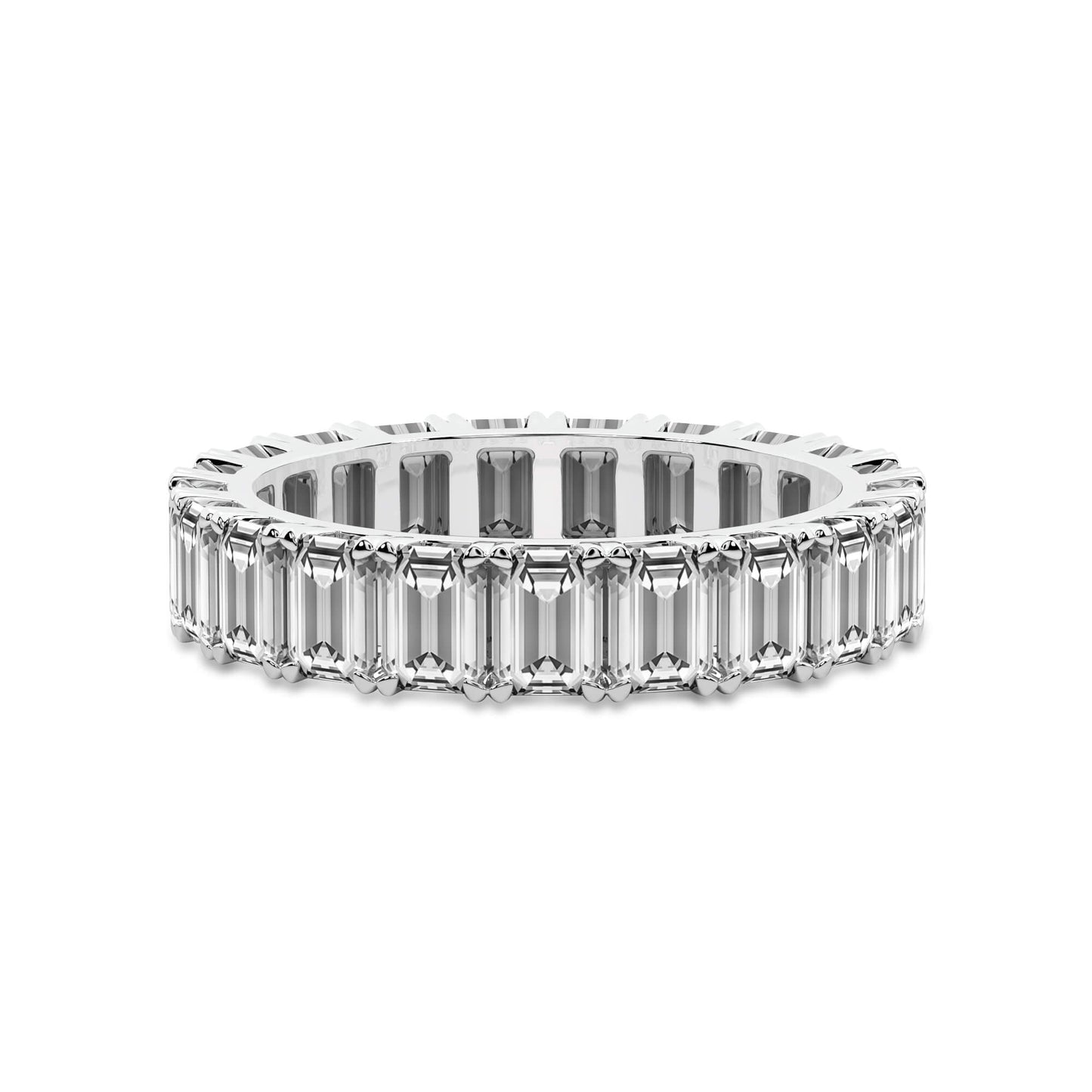 Eternal Radiance 2CT Emerald-Cut Lab Diamond Eternity Band - 14K Gold