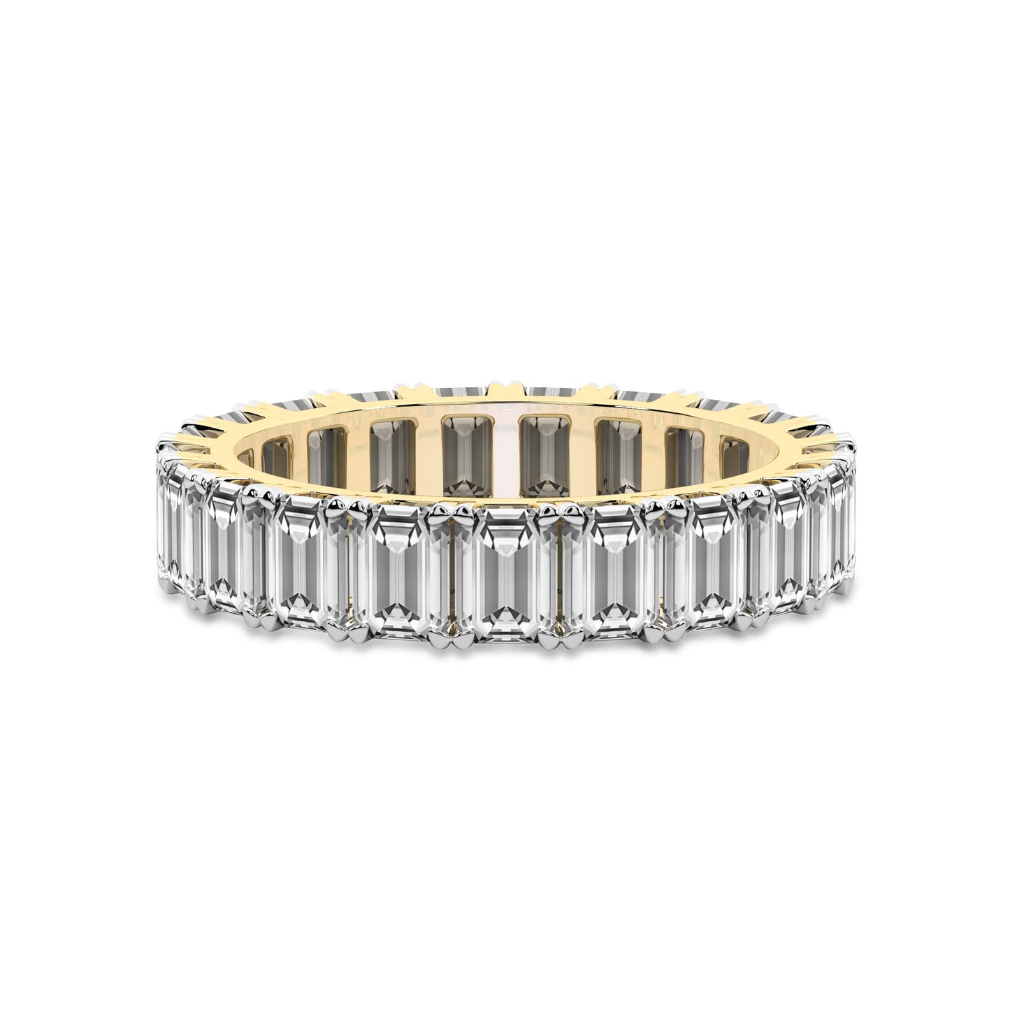 Eternal Radiance 2CT Emerald-Cut Lab Diamond Eternity Band - 14K Gold