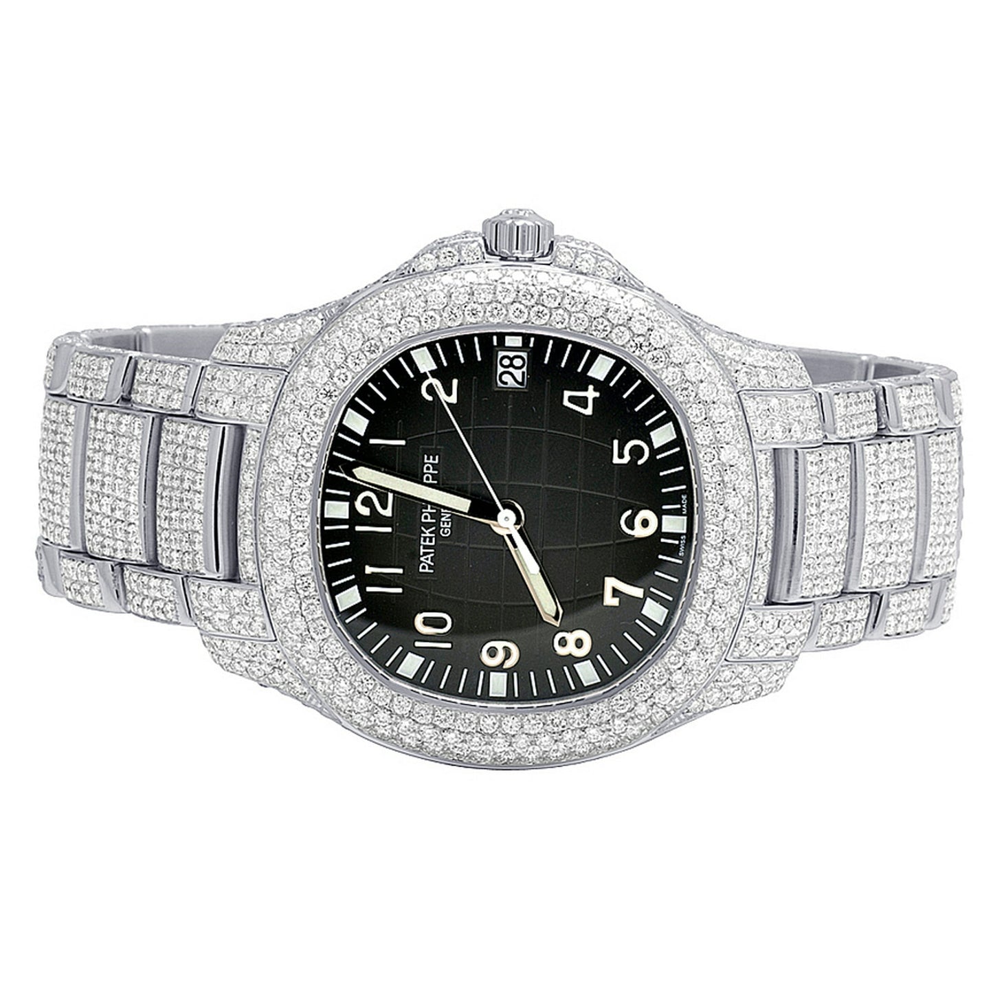 Men's Patek Philippe Nautilus 5167/1A Steel Pave Set VS Diamond Watch 21.5CT