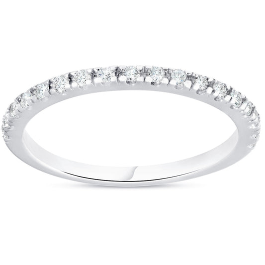 Diamond Stackable Band - 10K White Gold