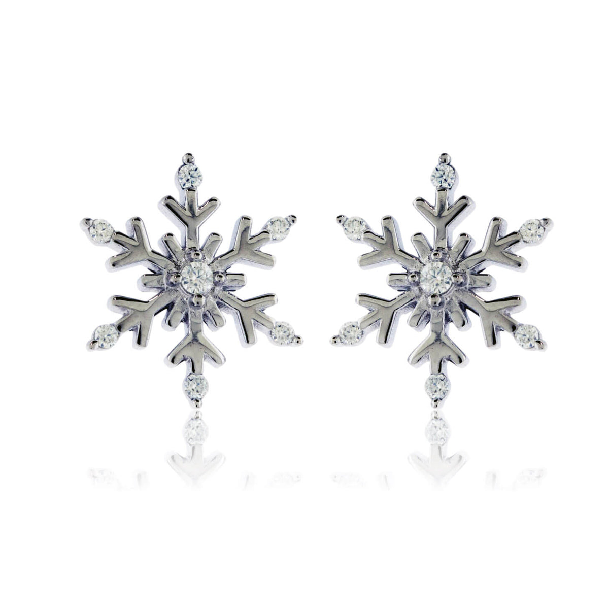Moissanite Snowflake Earrings - S925 Sterling Silver